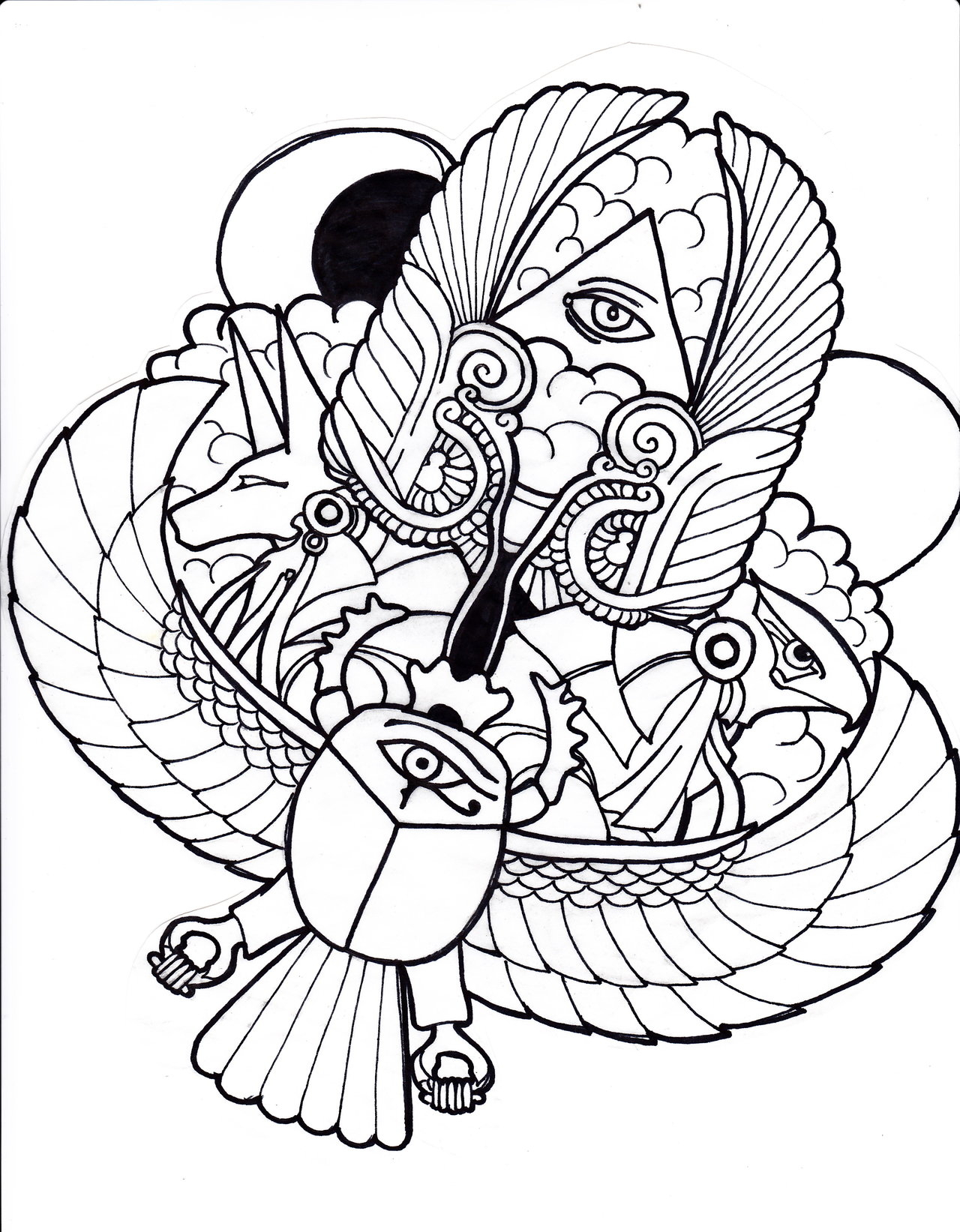 1280x1643 Scarab Beetle Take Out The Other Egyptian Symbolis And Eyes Etc