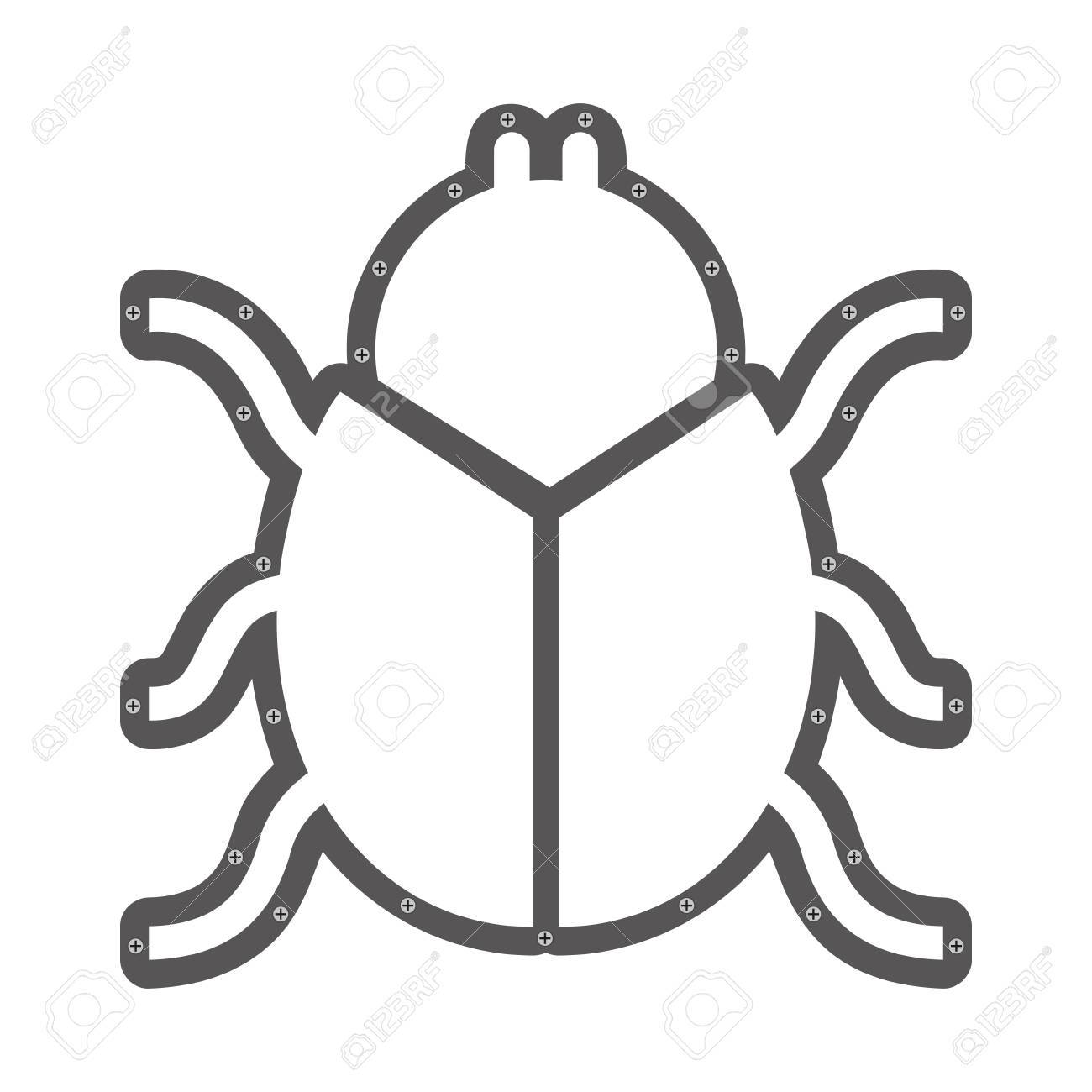 1300x1300 Scarab Beetle Animal Vector Illustration Icon Design Royalty Free