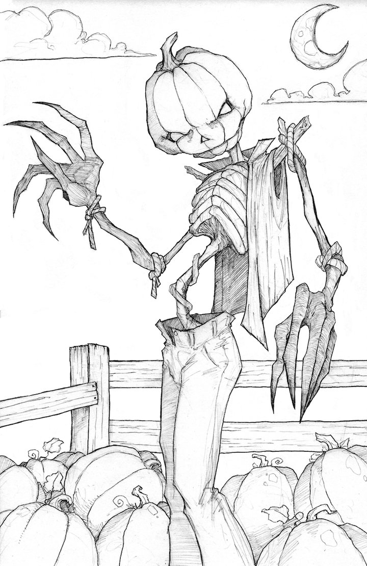 720x1110 Scarecrow Sketch By Relkavin
