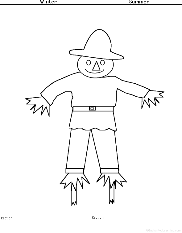 590x752 Draw A Scarecrow, Winter And Summer