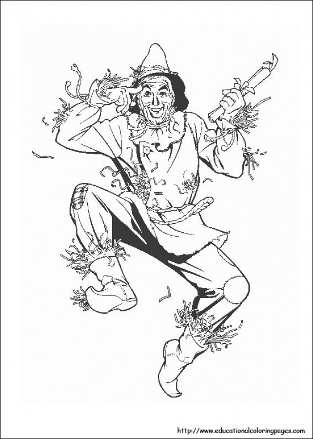 642x900 Energy Wizard Of Oz Pictures To Color Scarecrow In Free Printable