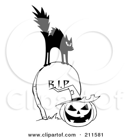 450x470 Royalty Free (Rf) Clipart Illustration Of A Scared Black And White