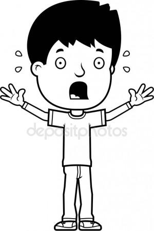 300x450 Scared Teen Boy Stock Vector Cthoman