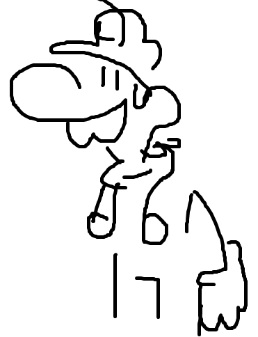 371x484 Chip On Twitter Drawing Luigi With My Eyes Closed (I'M Scared