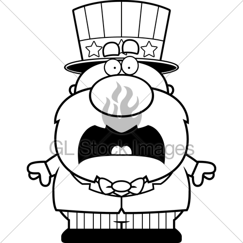 500x500 Scared Cartoon Patriot Gl Stock Images