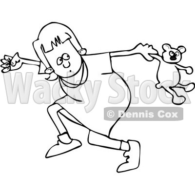 400x400 Outlined Girl Running Scared