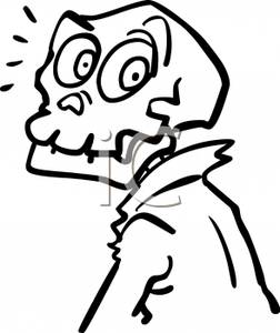 252x300 Skeleton Clipart Scared