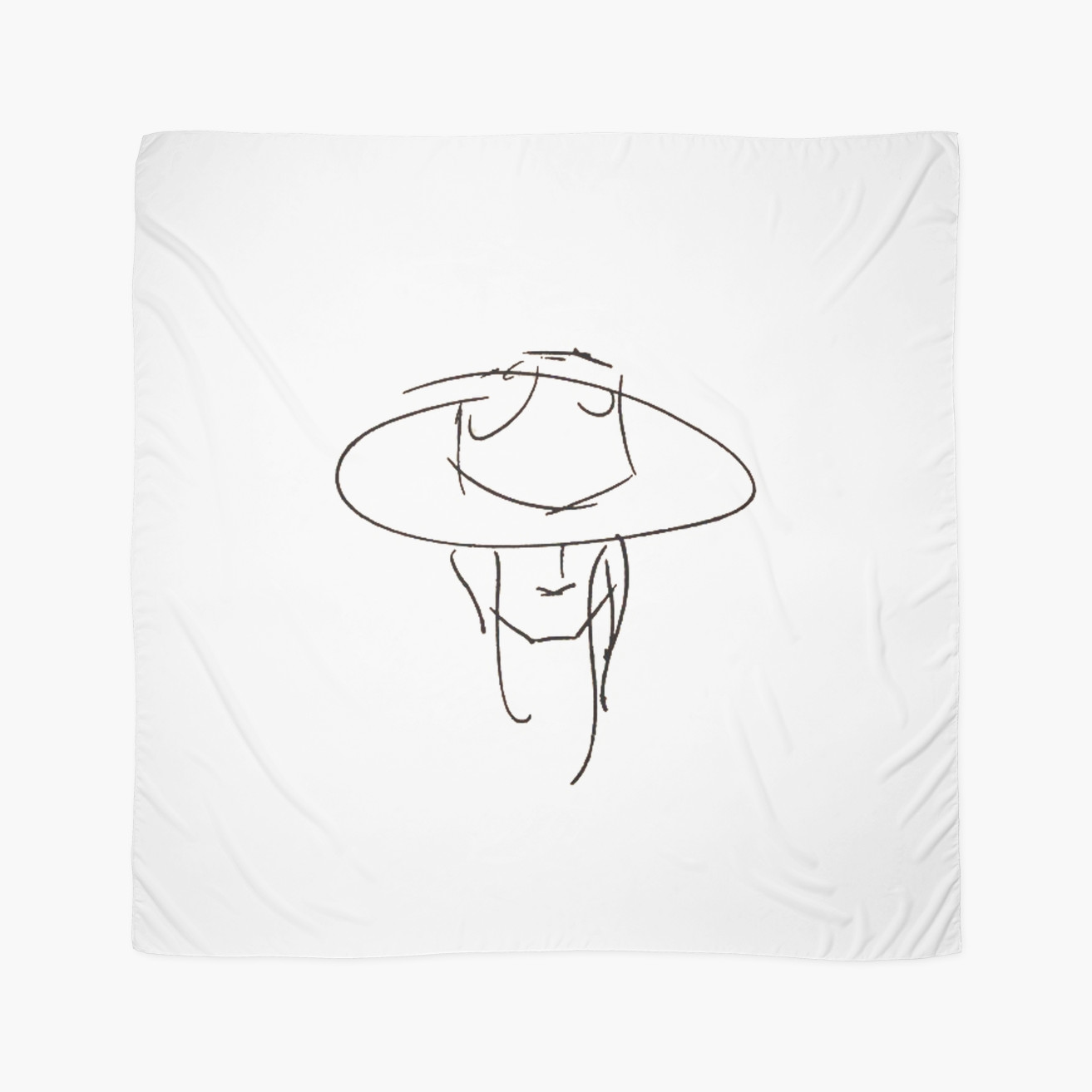 1313x1313 James Bay Outline Product White black Scarves By Larryartsy