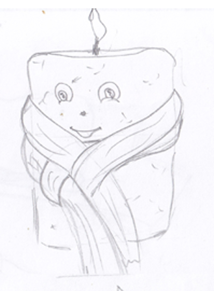 442x600 Weekly Doodles And Tuts New Year Candle With A Scarf