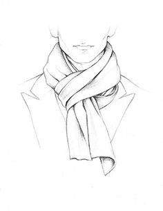 236x305 How To Tie A Scarf Drawing