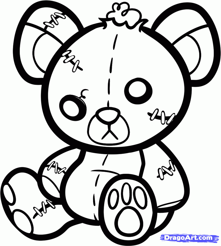 Scary Bear Drawing at GetDrawings | Free download