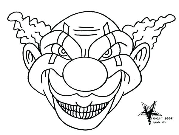600x453 Best Coloring Pages Of Scary Clowns Fee Download Draw A Clown 5