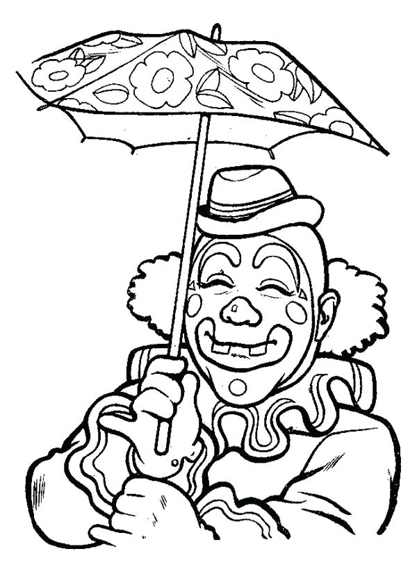 600x839 Clowns Coloring Pages Scary Clowns Drawings Scary Clown Coloring