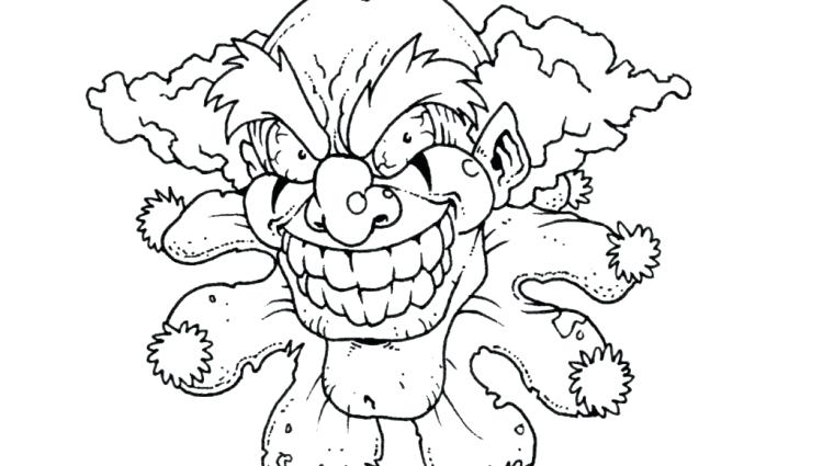 750x425 Evil Clown Coloring Pages Clowns Coloring Pages Coloring Pages