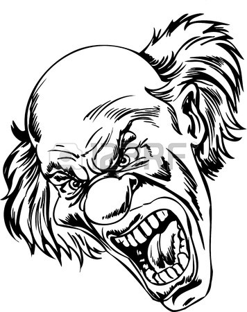 Scary Clown Face Drawing at GetDrawings | Free download