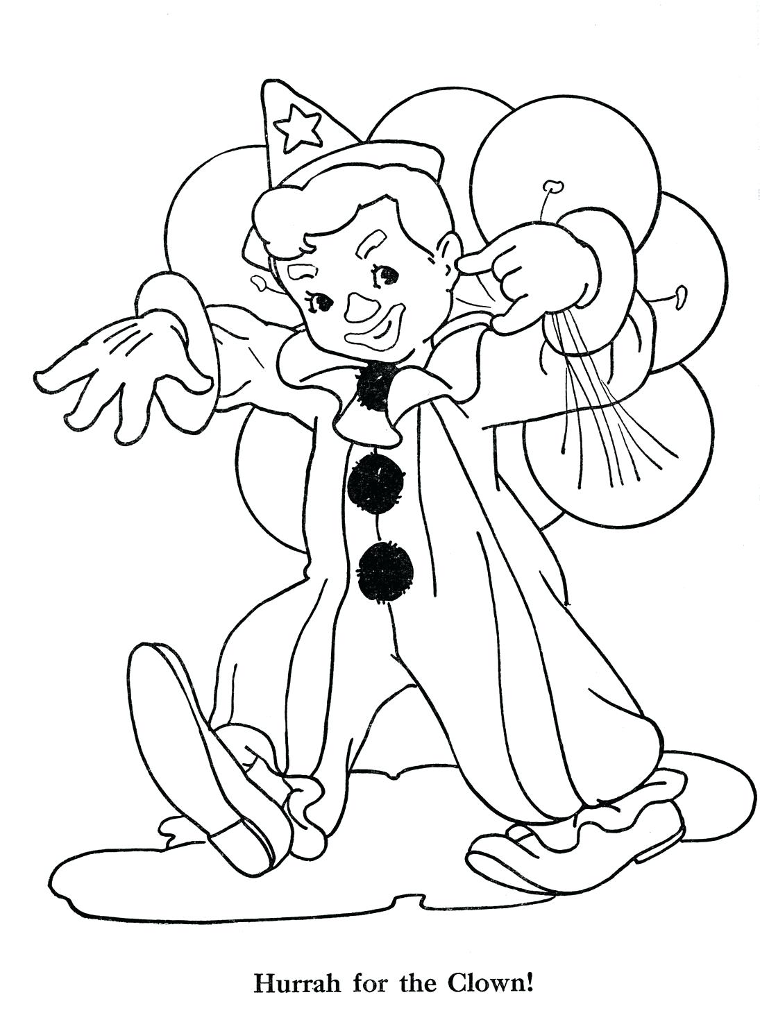 1095x1460 Three Clowns Coloring Page Color Print Clown Face Pictures Free