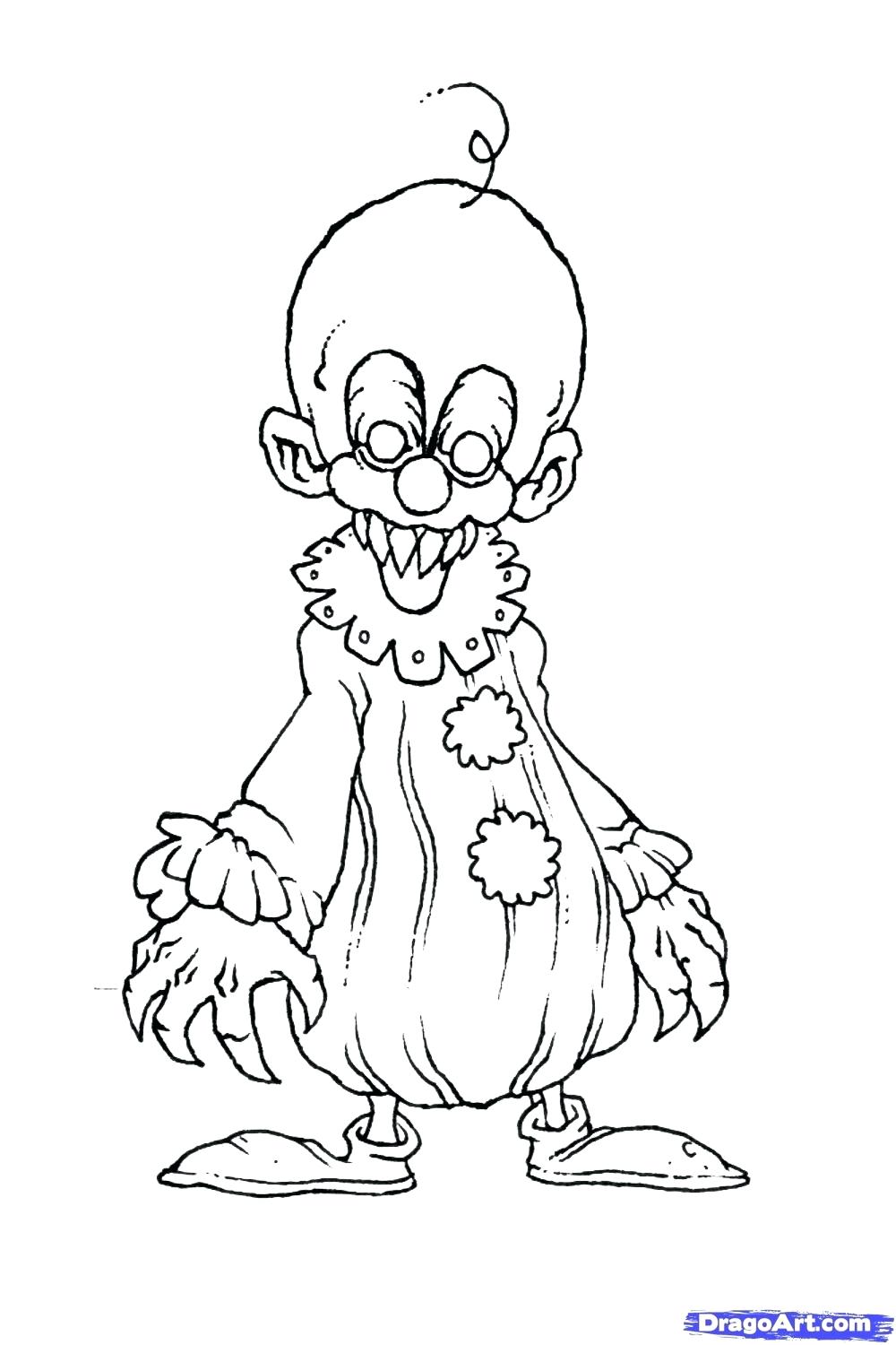 1000x1500 Coloring Scary Clown Coloring Pages