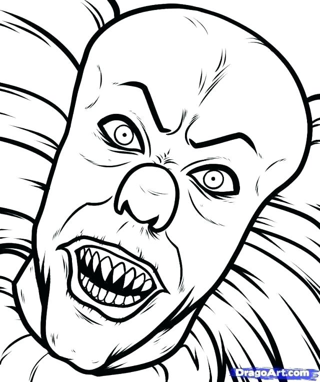 640x765 Evil Clown Coloring Pages Clown Coloring Pages Free Beautiful
