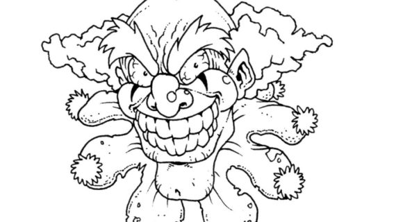 570x320 Scary Clown Drawing How To Draw Scary Clowns Step Step Creatures