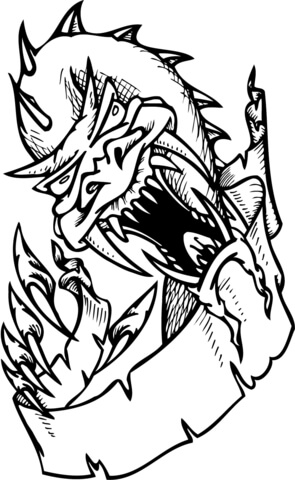 295x480 Scary Dragon Coloring Page Free Printable Coloring Pages