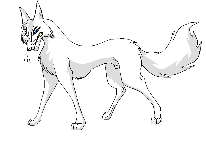 717x500 Wolf Lineart By Scary Dragon