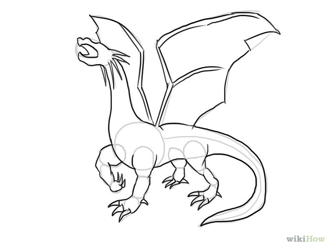 Scary Dragon Drawing at GetDrawings | Free download