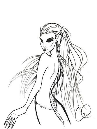 333x441 Drawn Mermaid Creepy