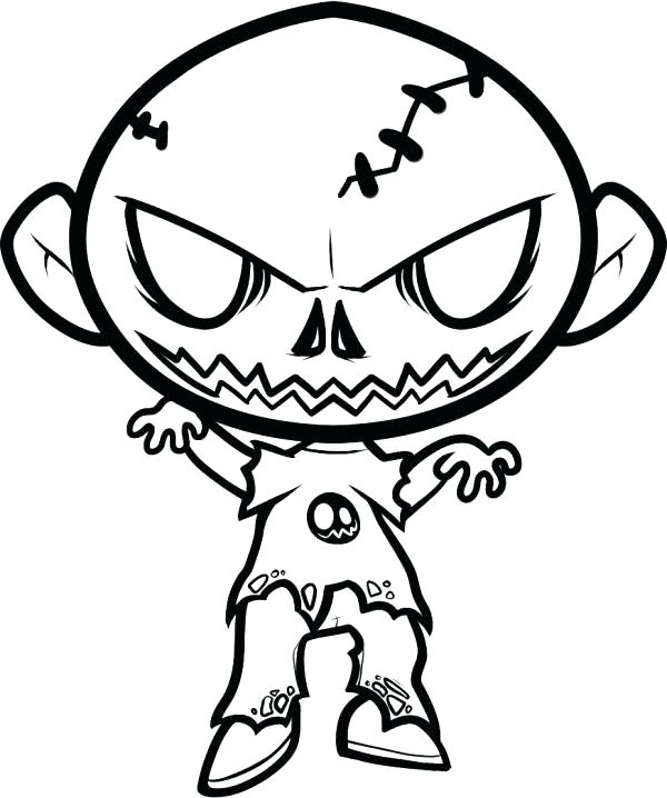 600x718 Complete Scary Coloring Pages New Wonderful Astounding Creepy Best