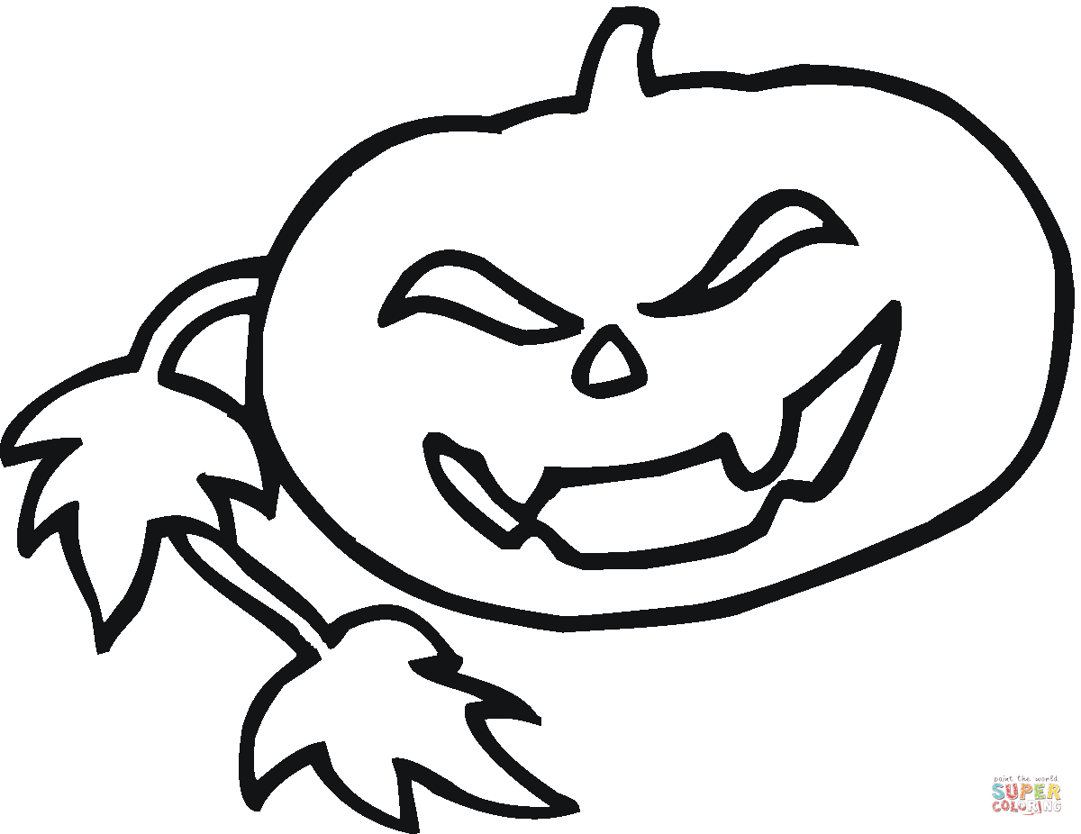 1200x926 Scary Pumpkin Face Coloring Page Free Printable Coloring Pages