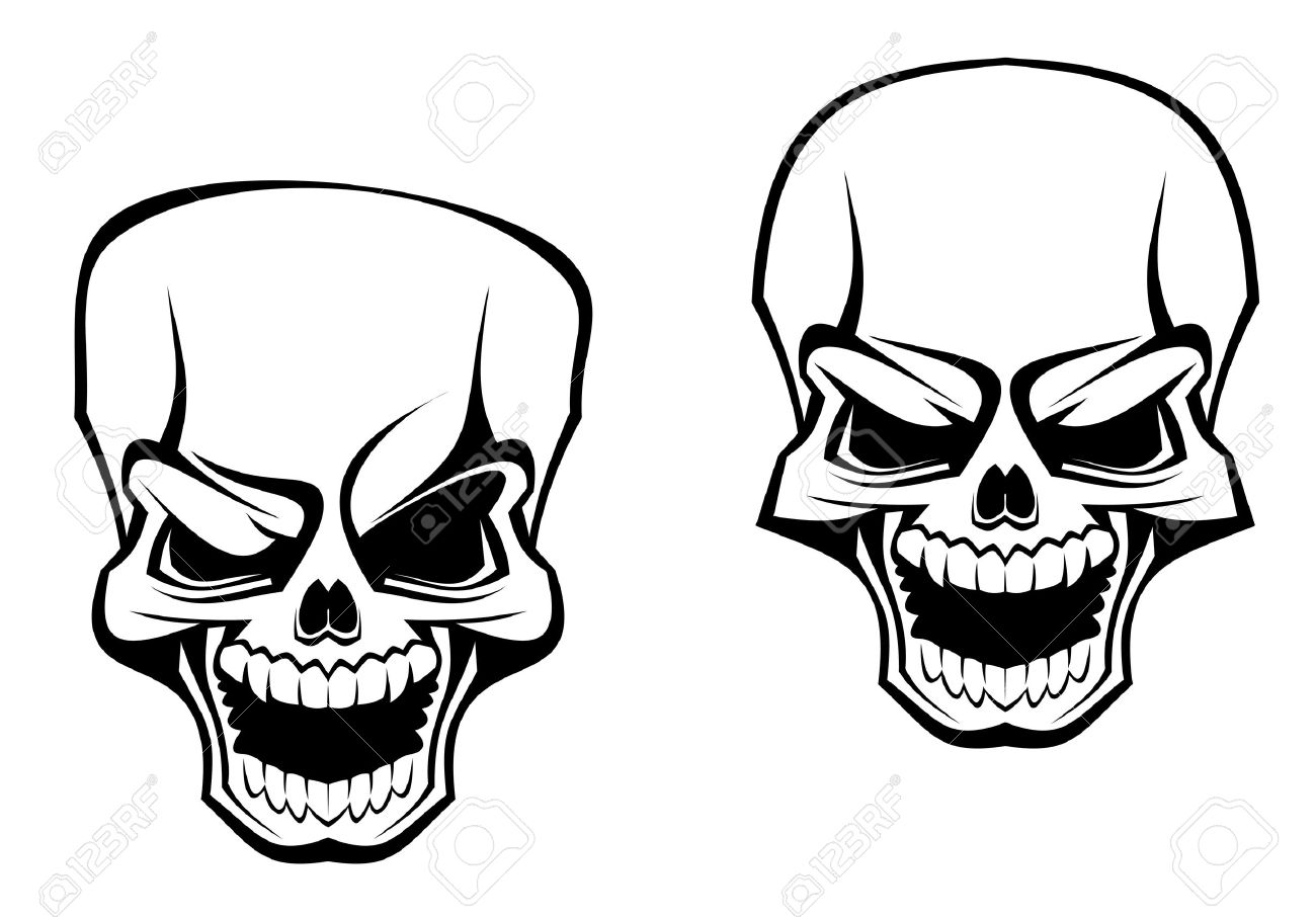 1300x906 Scary Skeleton Face Clipart