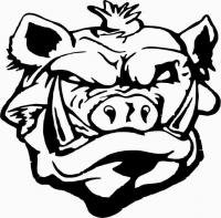 200x197 Scary Pig Face , Vinyl Sticker, Stickers , Decal , Deco , H = 50cm
