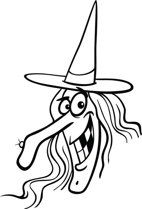 478x700 Pictures Witch Face Coloring Page,