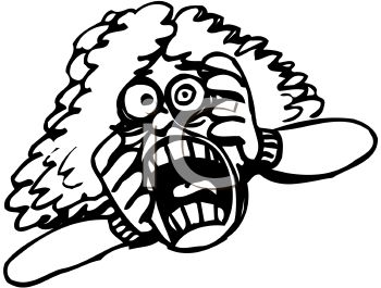 350x265 Scary Face Clipart Black And White