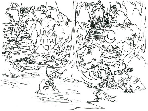 600x449 Forest Picture Coloring Page Coloring Sky