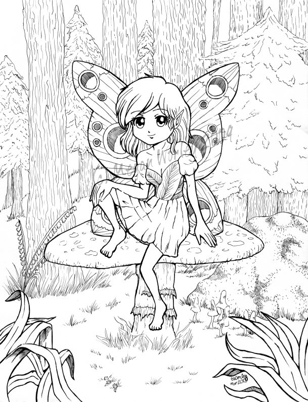 609x795 Chibi Fairy Forest By Swizzle Stix