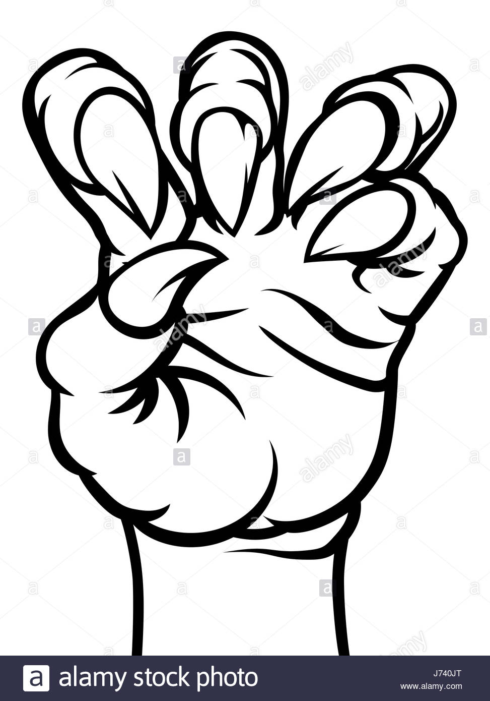 973x1390 A Scary Monster Talons Claw Hand In Black And White Stock Photo