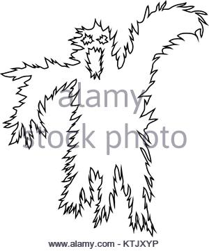 300x361 Abstract Vector Hand Drawn Scary Halloween Ghost Stock Vector Art