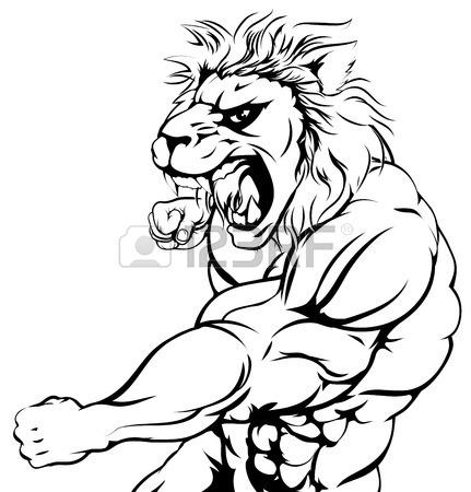 431x450 Lion Attack Stock Photos. Royalty Free Business Images