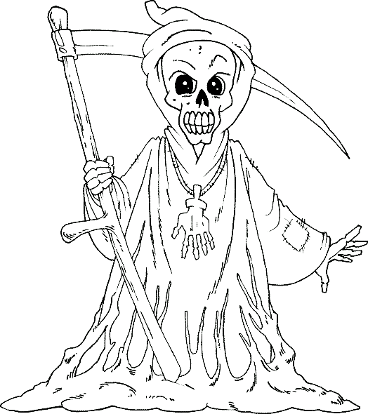 524x590 Scary Coloring Pages