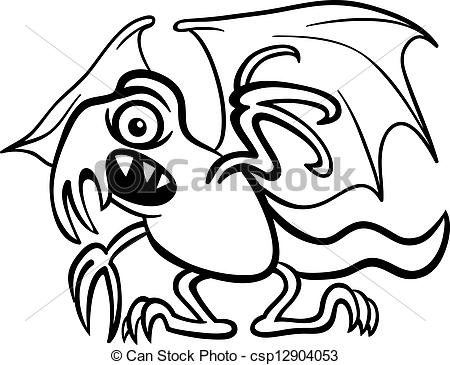 450x365 Monster Clipart Black And White
