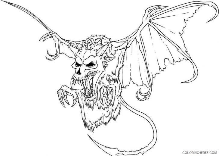 728x518 Scary Monster Coloring Pages Coloring4free