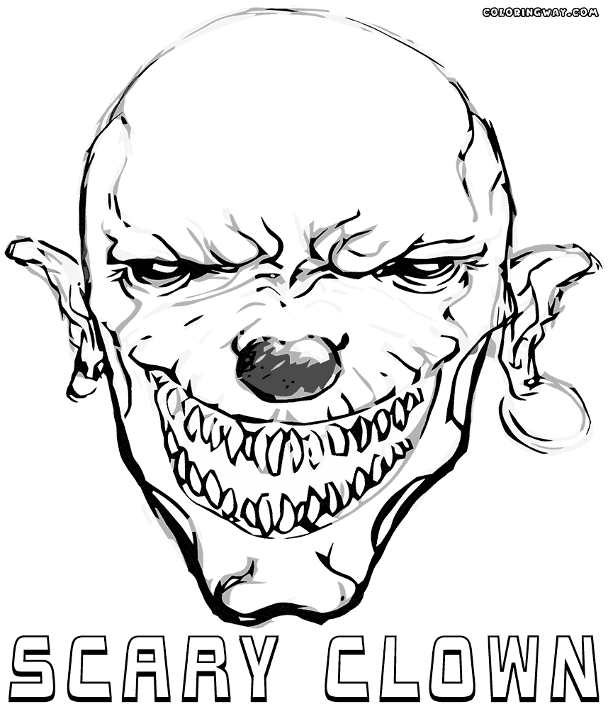 858x1000 Scary Clown Coloring Pages Coloring Pages To Download And Print
