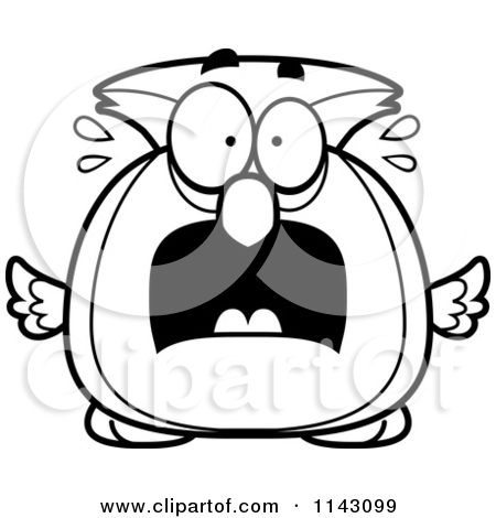 450x470 Scared Owl Clipart