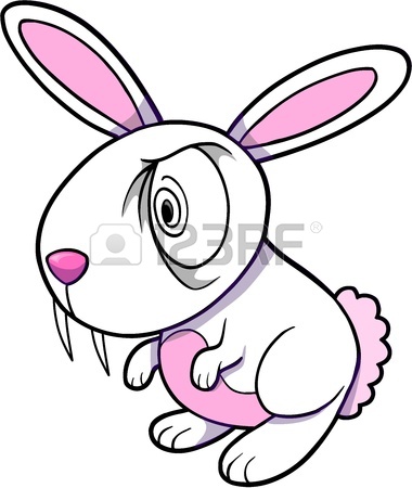 380x450 Notebook Doodle Sketch Easter Bunny Rabbit Vector Illustration