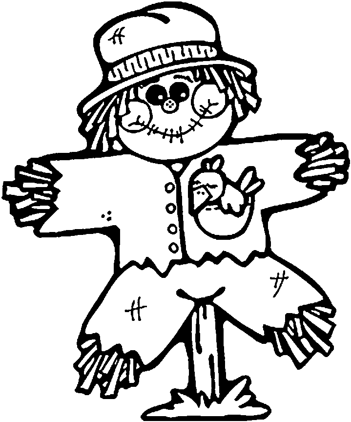 719x864 Halloween Coloring Pages Scarecrow Coloring