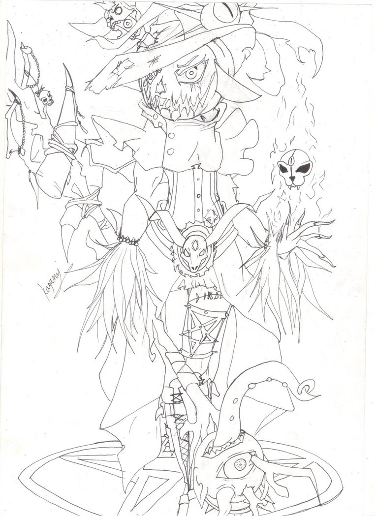 762x1049 Scary Pumpkin Scarecrow 23 (Halloween Character) By Kagami1230