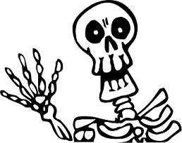 258x204 Scary Skeleton Halloween Clipart