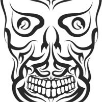 200x200 Scary Skeleton Coloring Pages Surfnetkids