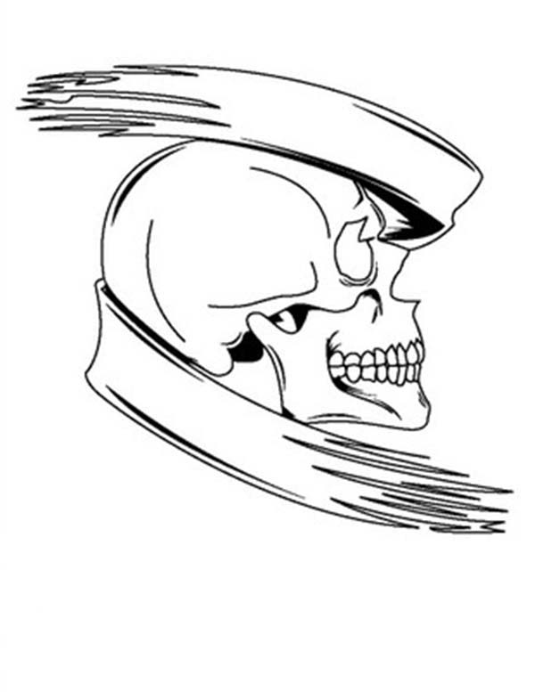 600x777 Scary Skull Coloring Page Coloring Sky