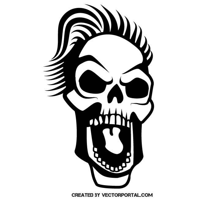 660x660 Scary Skull Vector Graphics. Skull Vectors Vector
